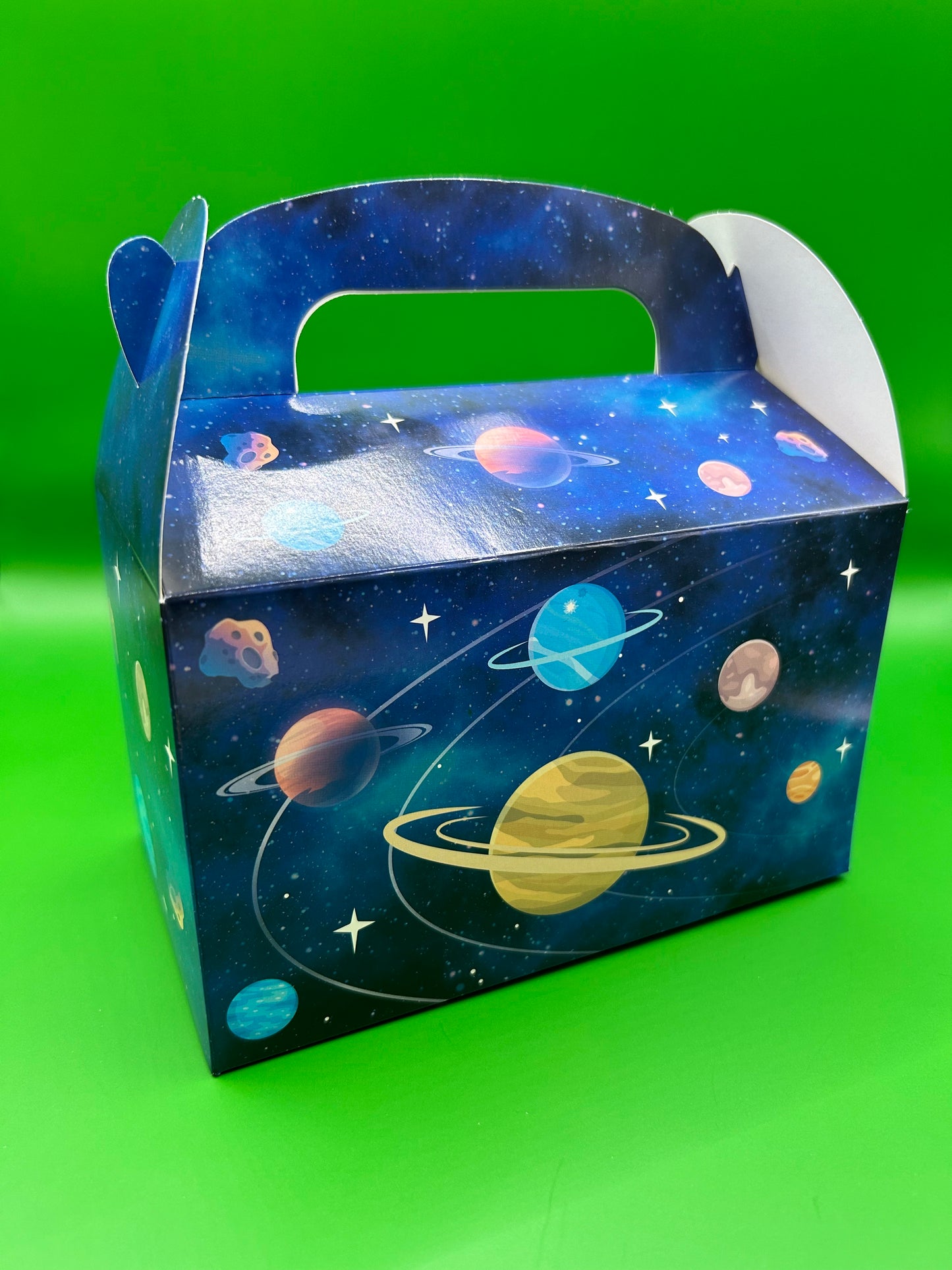 Box4Fun Astronauten Box – stilvolle Geschenktüte im Weltraum-Design für Astronauten-Fans